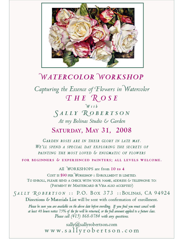 Watercolor Workshop Flyer