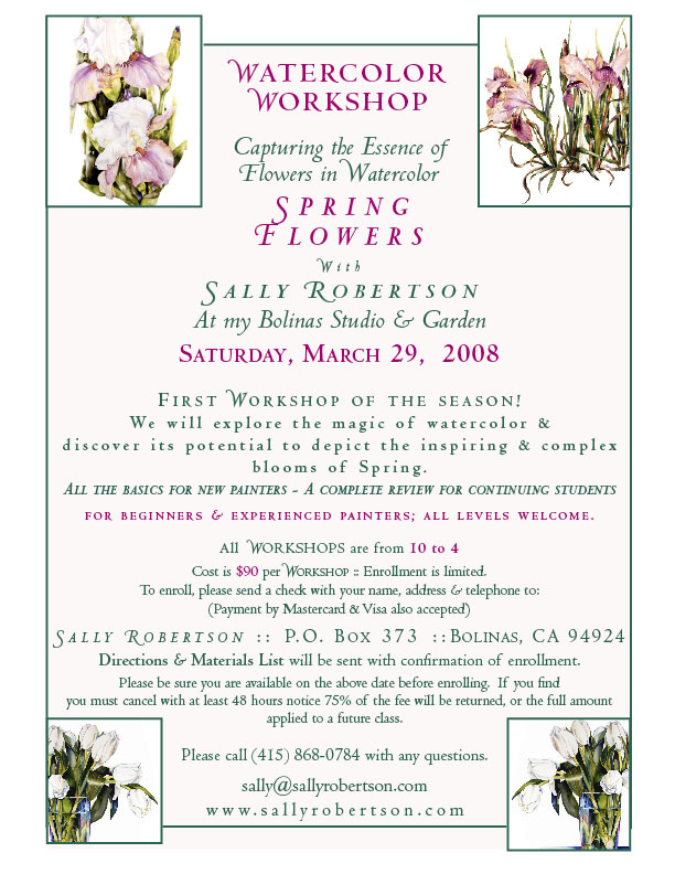 Watercolor Workshop Flyer
