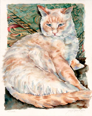 Maxie watercolor of Cat