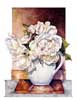 Watercolor of White Roses in White Pitcher