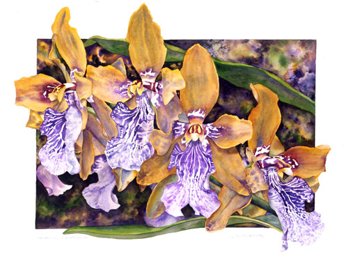 Iris in Cut Glass Bowl