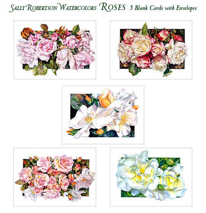 Rose watercolor Note Cards