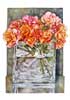 Sally Robertson watercolor rose Jacmouse in Glass Brick